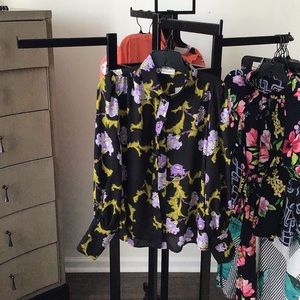 Floral blouse black